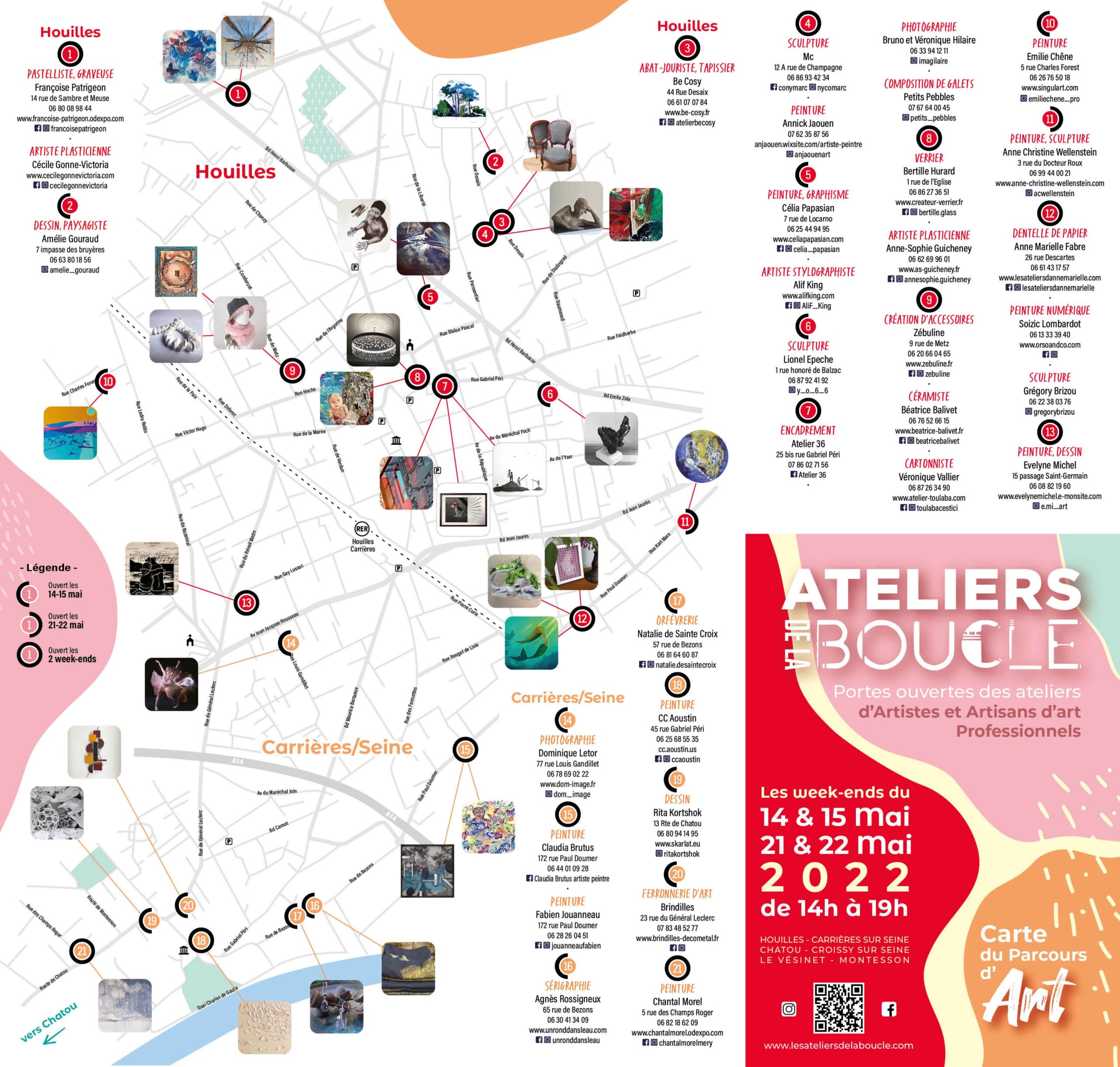 plan parcours ateliers de la boucle 2022