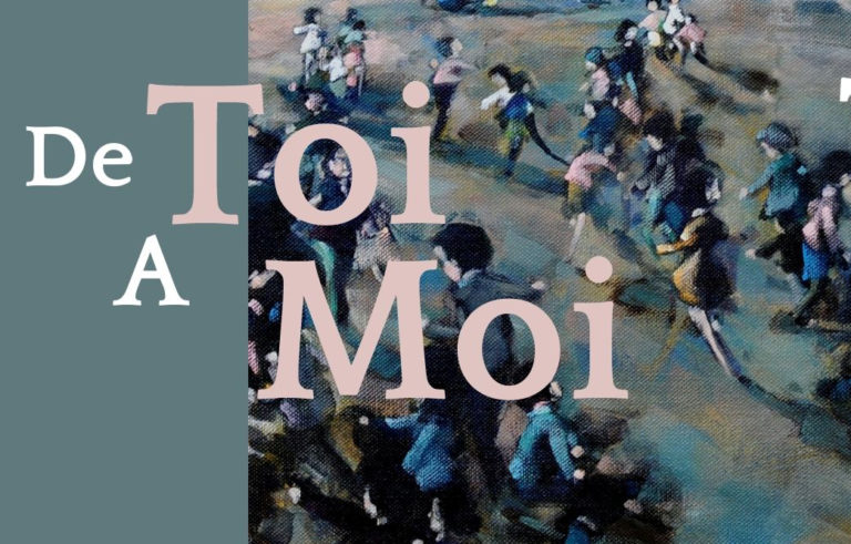 exposition personnelle de clothilde Lasserre dans le Marais Paris 4ème - huiles sur toile peinture céramique - de toi à moi - espace saint martin