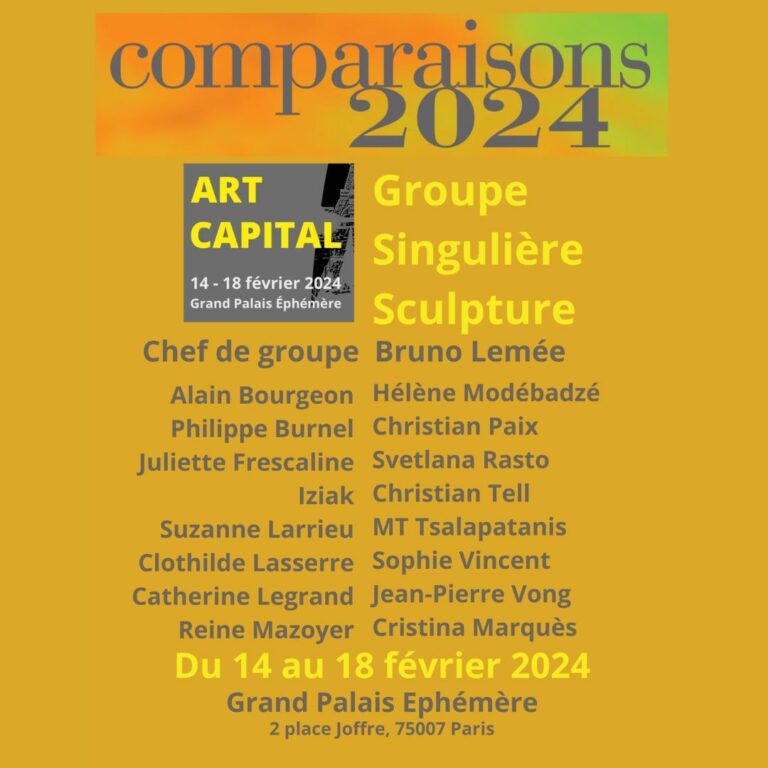 Salon comparaison 2024 groupe singuliere sculpture bruno lemee clothilde lasserre