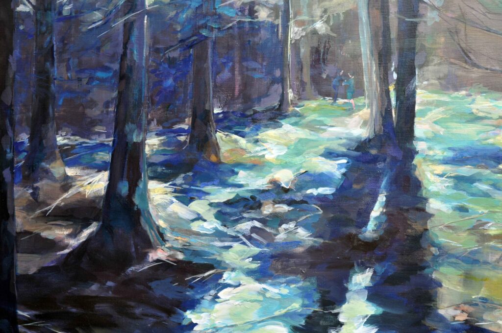 Titre : “Le début de la fin – Huile sur toile, 140 × 140 cm” opyright clothilde Lasserre