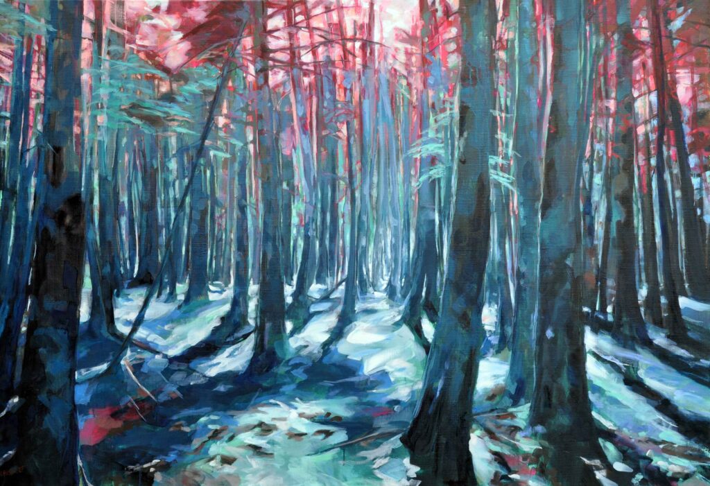 Forêt imaginaire Huile sur toile – 105 × 152 cm clothilde Lasserre 2025 copyright adagp paris