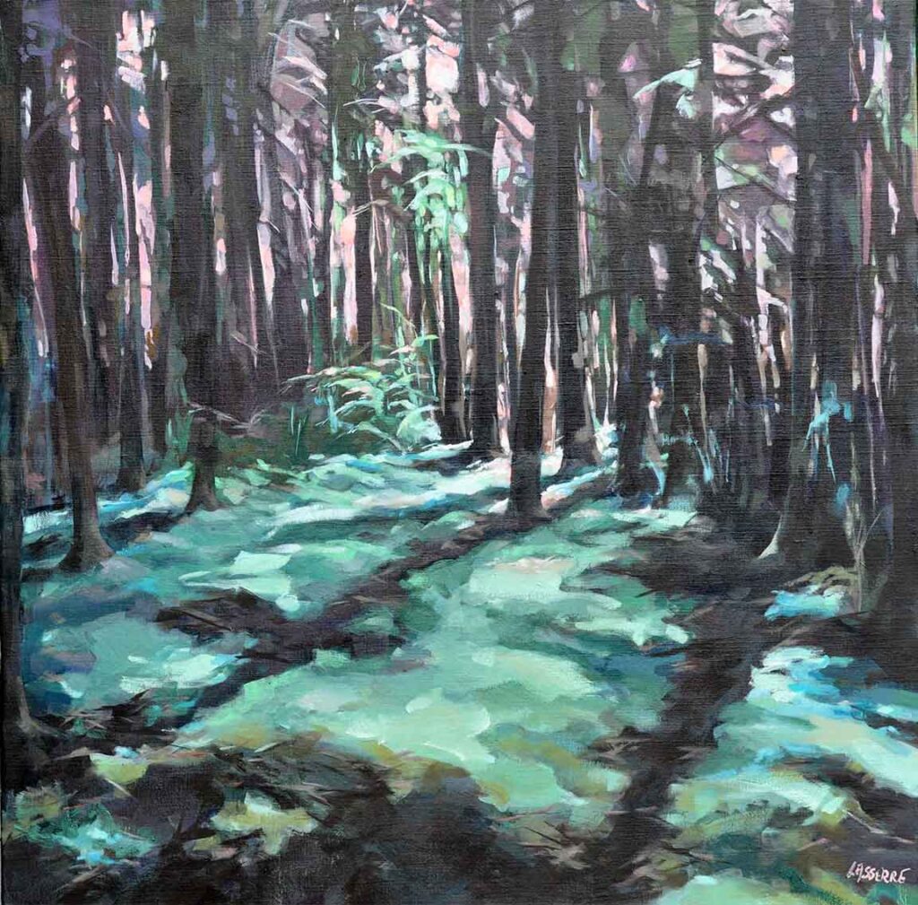 Oeuvre Le chemin de vie huile sur toile 80/80 cm 2026 copyright clothilde lasserre